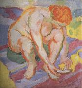 Franz Marc Nude with  Cat (mk34) Spain oil painting artist